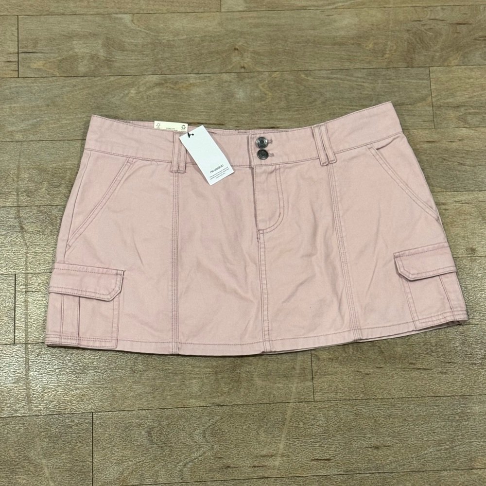 NWT Cotton On Benny Cargo Skirt Pink Size 10 - Picture 2 of 6